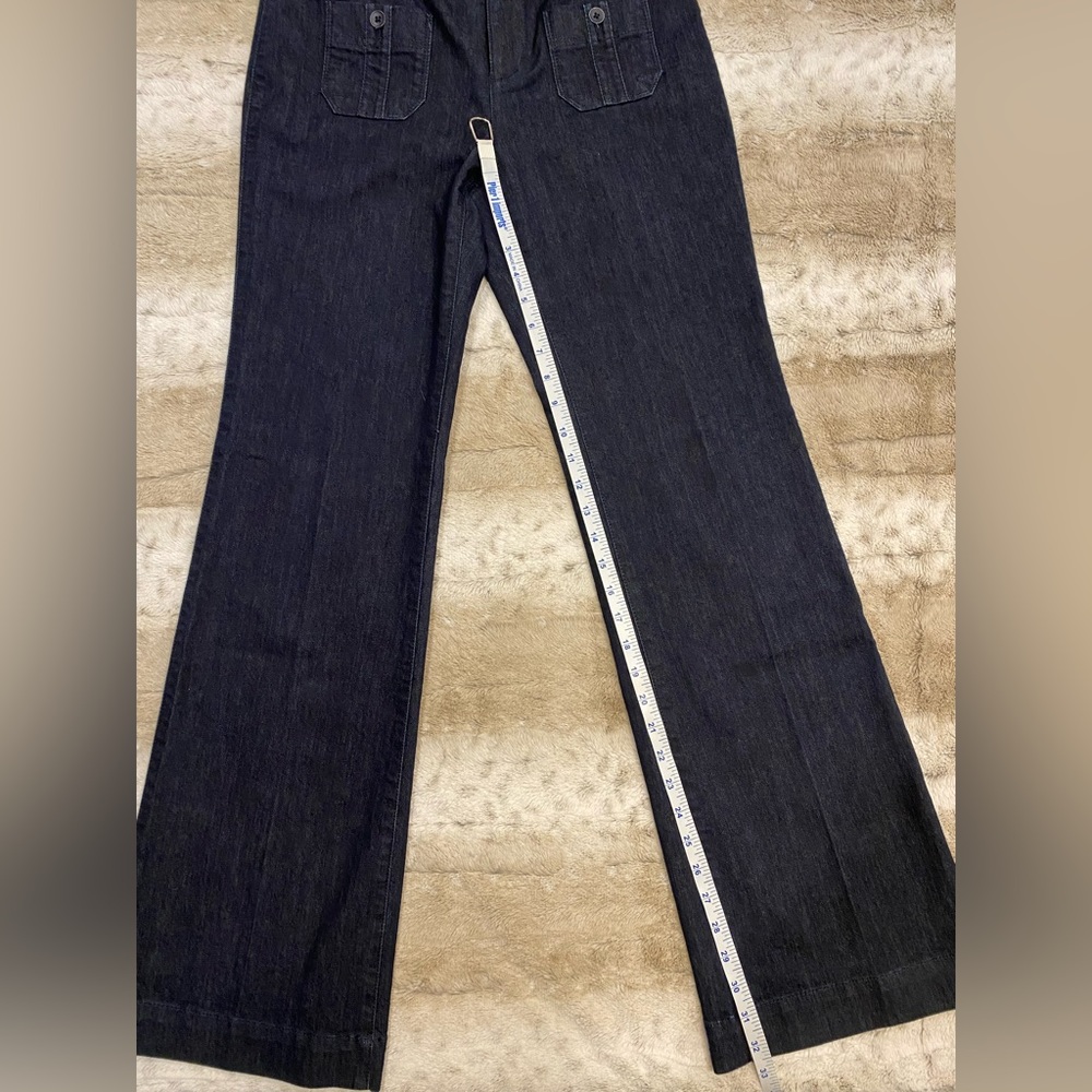 NWT Ann Taylor LOFT Flare Dark Wash Jeans Size 4 - Picture 6 of 13
